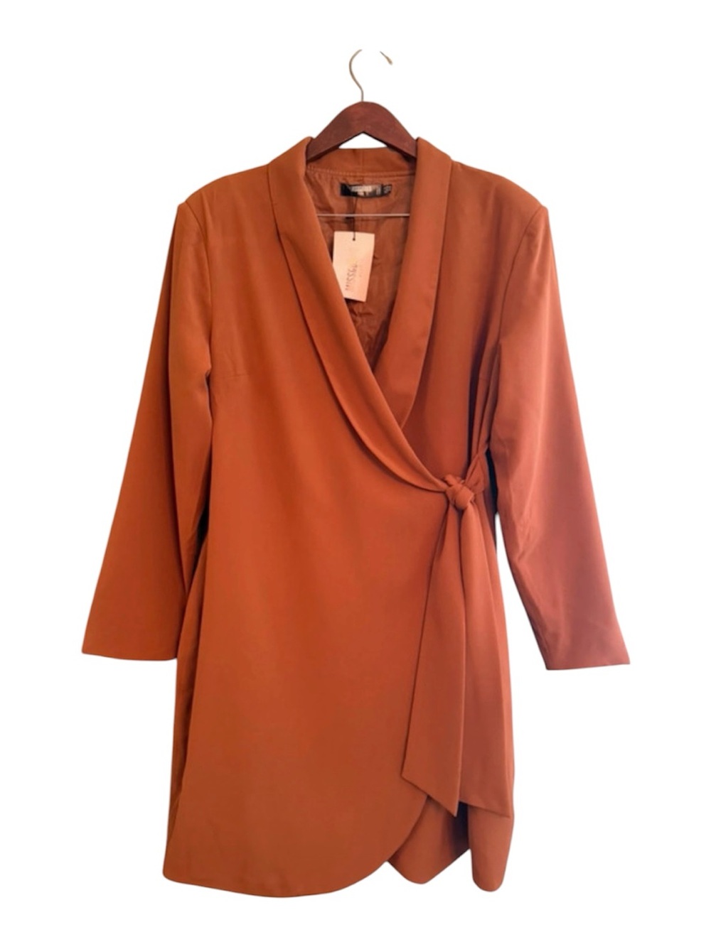 Misguided Elegant Mini Wrap Dress Sz 16